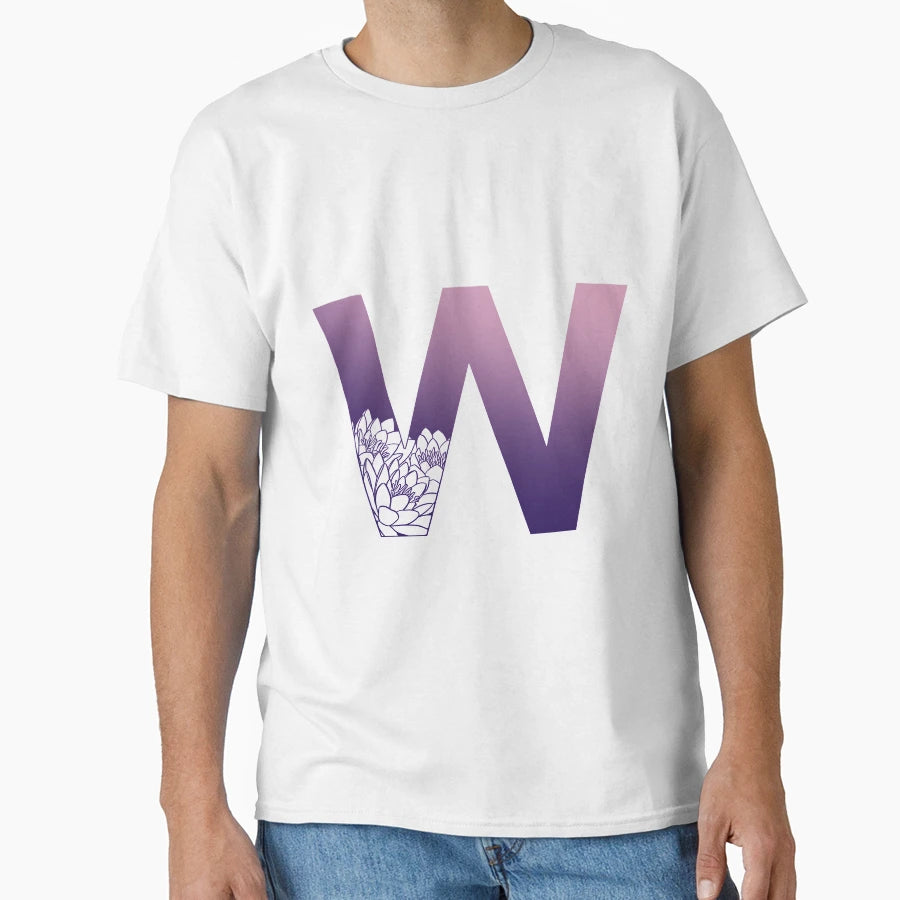 Ombr Initial W T-Shirt - Unique Graphic Men Women - T-Shirt, Sweatshirt, Hoodie