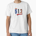 Cincinnati Sports 513 Area Code T-Shirt - Casual Everyday Wear Men Women - T-Shirt, Sweatshirt, Hoodie