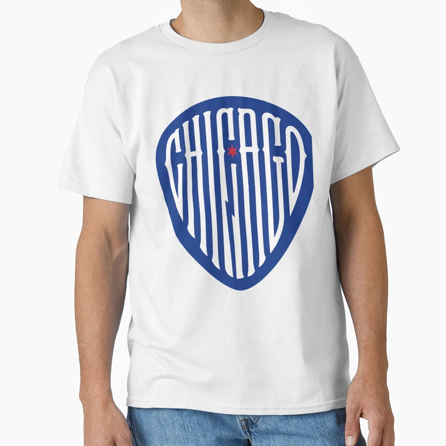 Chicago Blues Guitar Pick T-Shirt - Graphic Print Unisex - T-Shirt, Sweatshirt, Hoodie