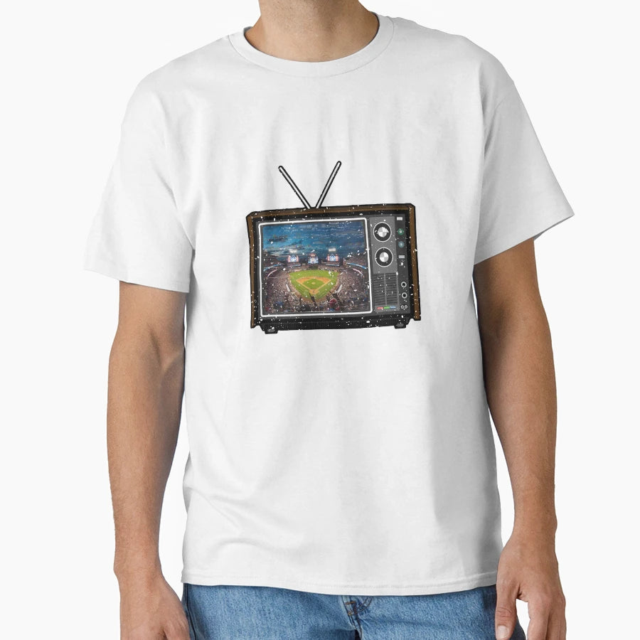 Watching Baseball T-Shirt - Minimalist Print Men Women - T-Shirt, Sweatshirt, Hoodie