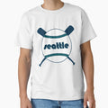 Seattle Throwback Baseball Crossed T-Shirt - Aesthetic Graphic for Adults - T-Shirt, Sweatshirt, Hoodie