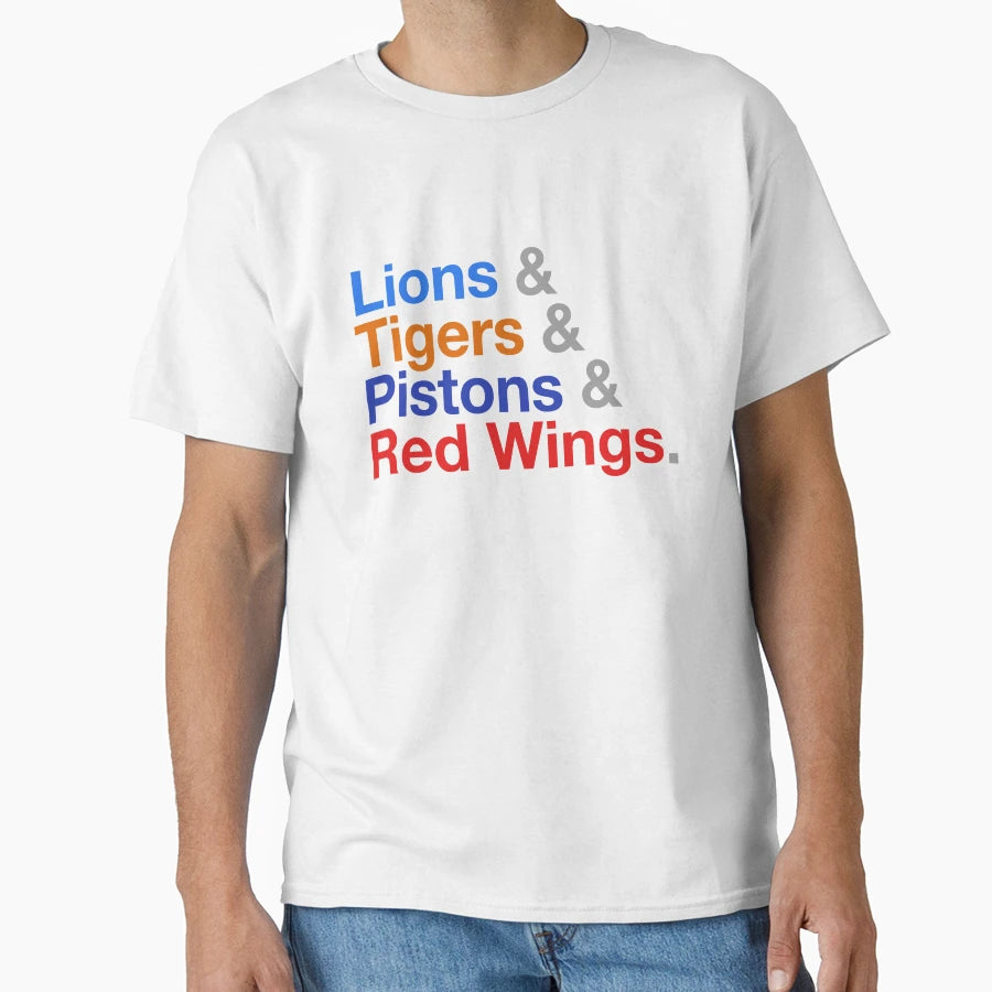 Detroit Sports T-Shirt - Custom Art Print for Adults - T-Shirt, Sweatshirt, Hoodie