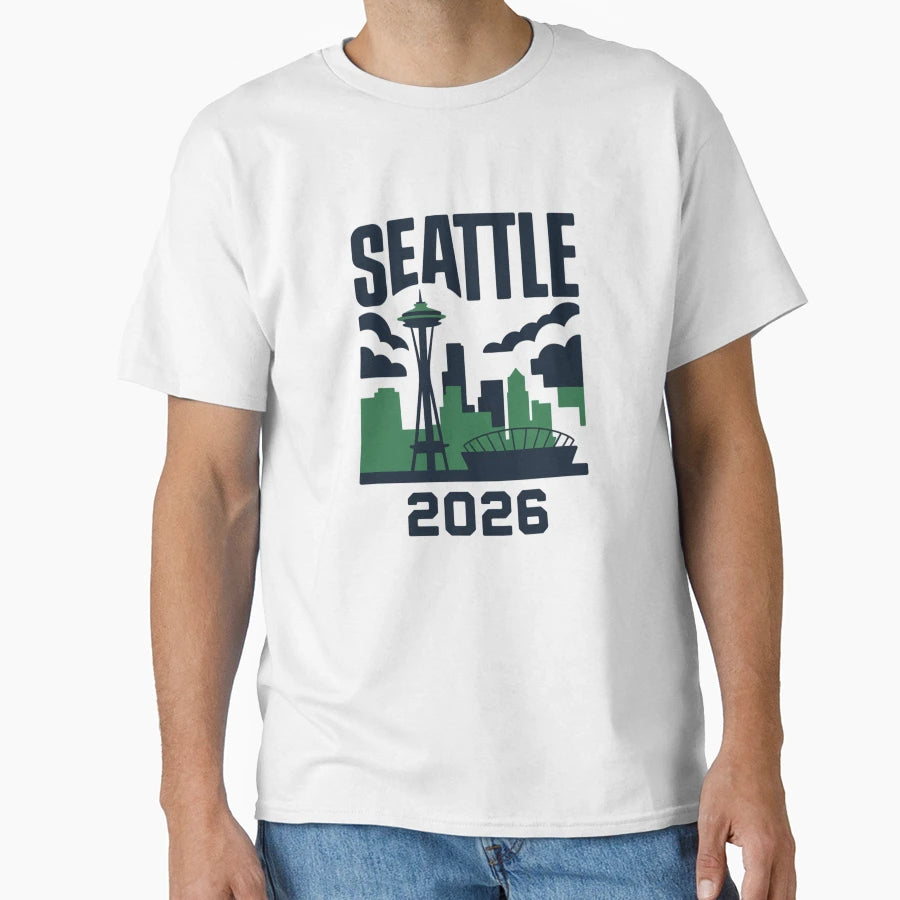 Seattle 2026 Space Needle Stadium T-Shirt - Casual Everyday Wear Men Women - T-Shirt, Sweatshirt, Hoodie