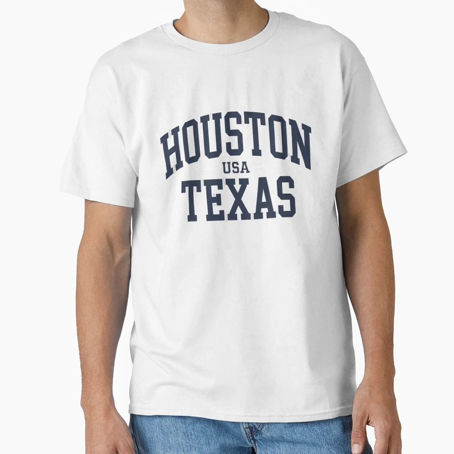 Houston Usa Texas Single Color T-Shirt - Minimalist Print for Adults - T-Shirt, Sweatshirt, Hoodie
