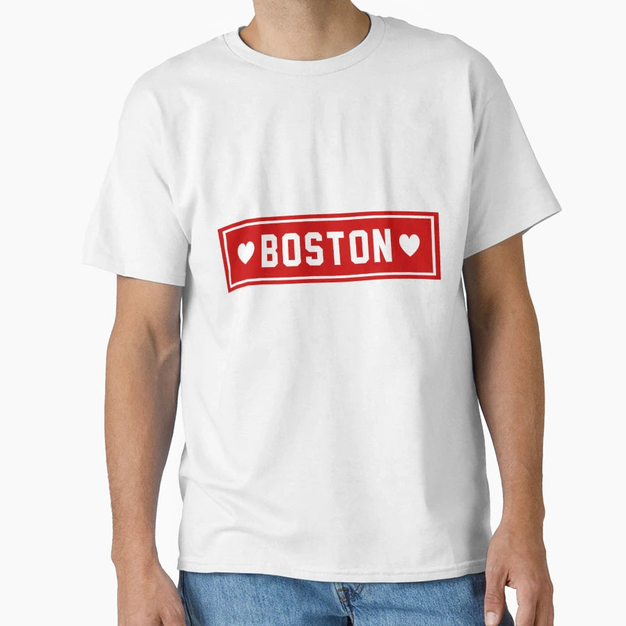 Boston Hearts T-Shirt - Trendy Graphic Unisex - T-Shirt, Sweatshirt, Hoodie
