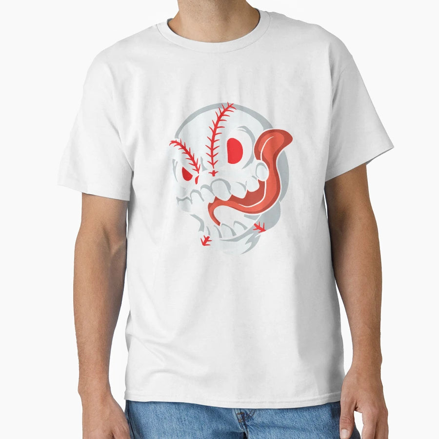 Scary Baseball Player Coach Halloween T-Shirt - Streetwear Style Unisex - T-Shirt, Sweatshirt, Hoodie