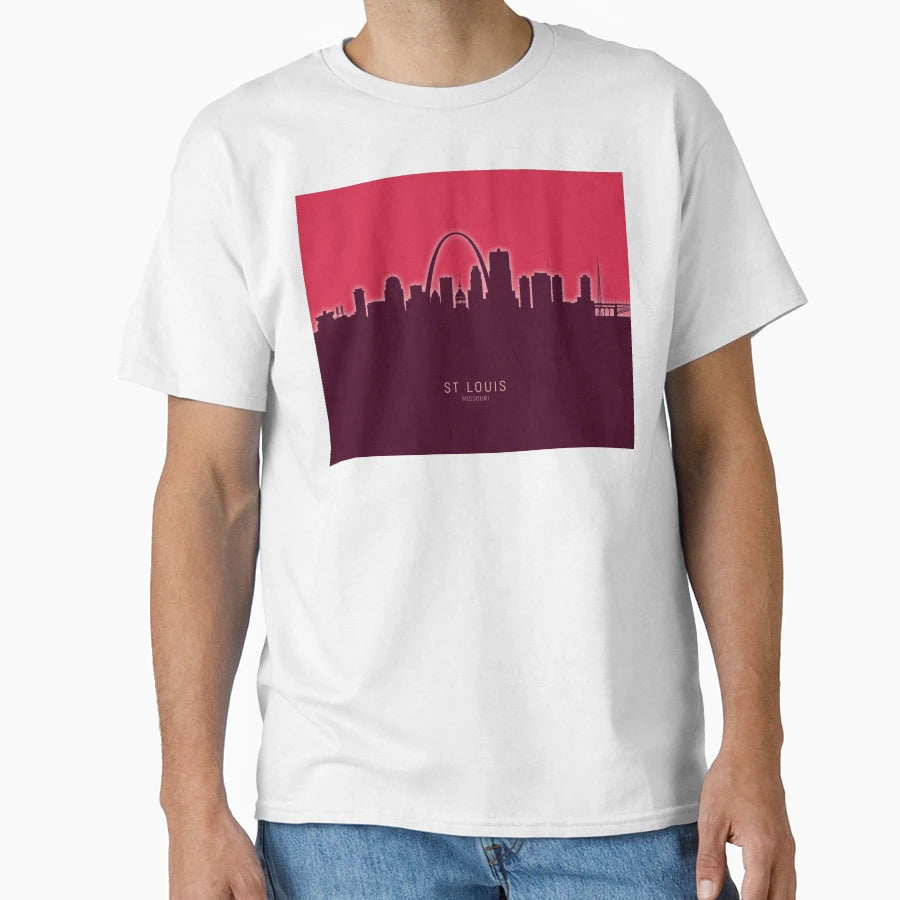 St Louis Missouri Skyline T-Shirt - Unique Graphic for Adults - T-Shirt, Sweatshirt, Hoodie