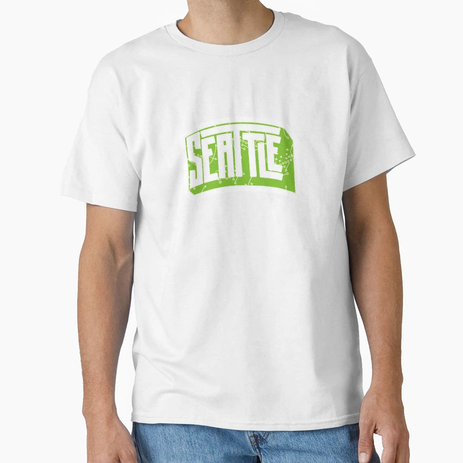 Seattle Football City Word Art T-Shirt - Trendy Graphic Men Women - T-Shirt, Sweatshirt, Hoodie