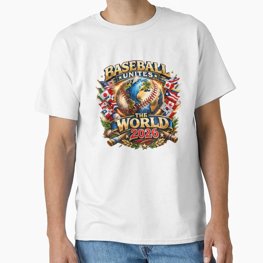 Baseball Unites World 2026 Global T-Shirt - Aesthetic Graphic for Adults - T-Shirt, Sweatshirt, Hoodie