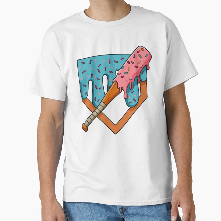 Sprinkle Slam Donut Baseball Mashup T-Shirt - Custom Art Print Unisex - T-Shirt, Sweatshirt, Hoodie
