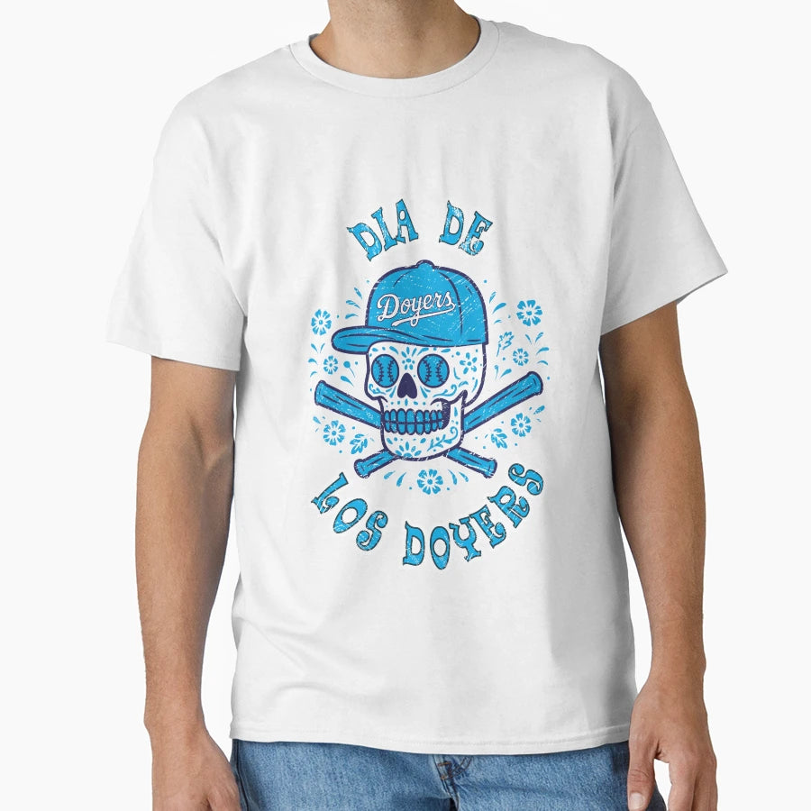 Dia De Los Doyers Blue T-Shirt - Minimalist Print for Adults - T-Shirt, Sweatshirt, Hoodie