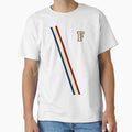 F Is France Varsity Letter Racing Stripes T-Shirt - Trendy Graphic Unisex - T-Shirt, Sweatshirt, Hoodie