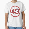 Dennis Eckersley 43 Jersey Number T-Shirt - Minimalist Print Unisex - T-Shirt, Sweatshirt, Hoodie