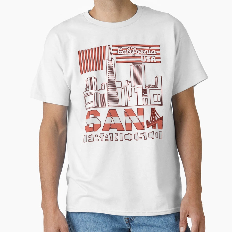 City San Francisco California Usa T-Shirt - Novelty Apparel Unisex - T-Shirt, Sweatshirt, Hoodie