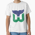 Hartford Whalers Worn Logo T-Shirt - Streetwear Style for Adults - T-Shirt, Sweatshirt, Hoodie