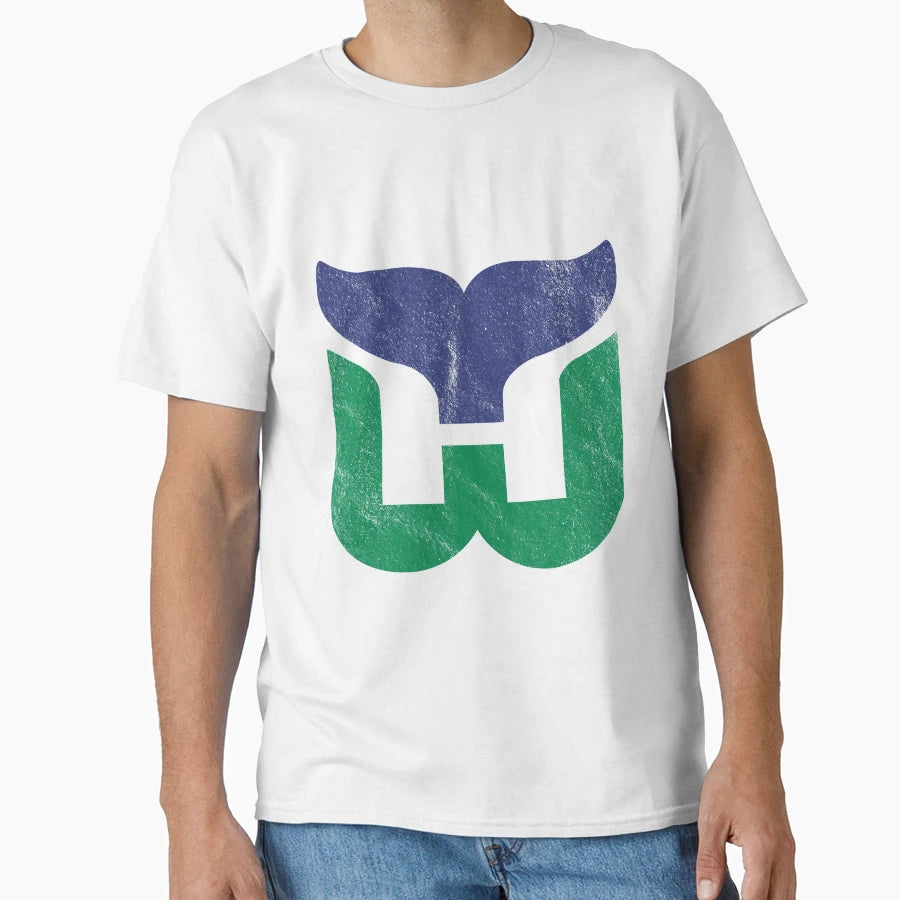 Hartford Whalers Worn Logo T-Shirt - Streetwear Style for Adults - T-Shirt, Sweatshirt, Hoodie