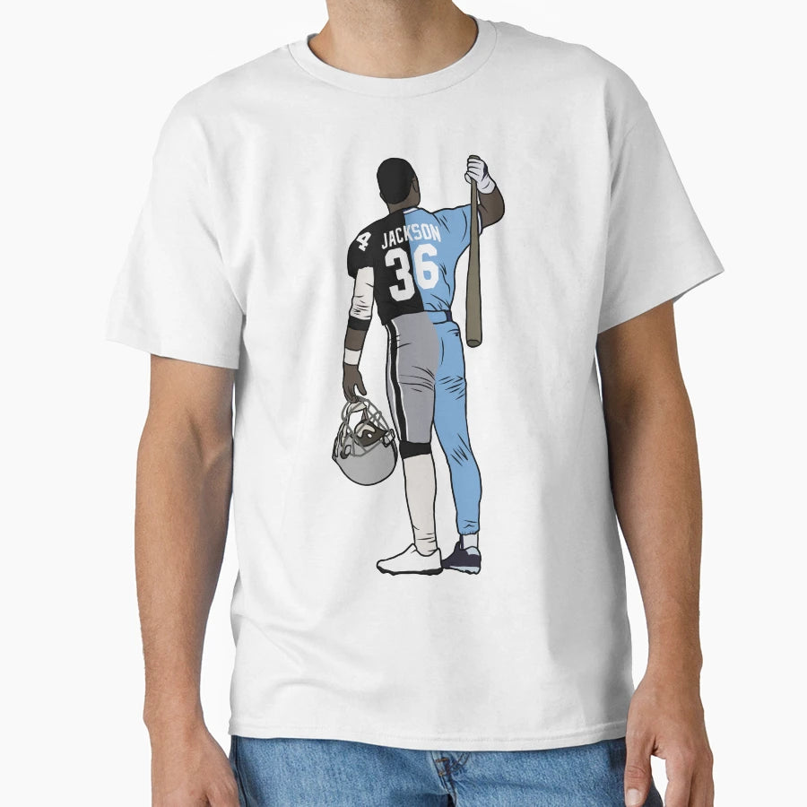 Bo Jackson Two Sport Athlete T-Shirt - Minimalist Print for Adults - T-Shirt, Sweatshirt, Hoodie
