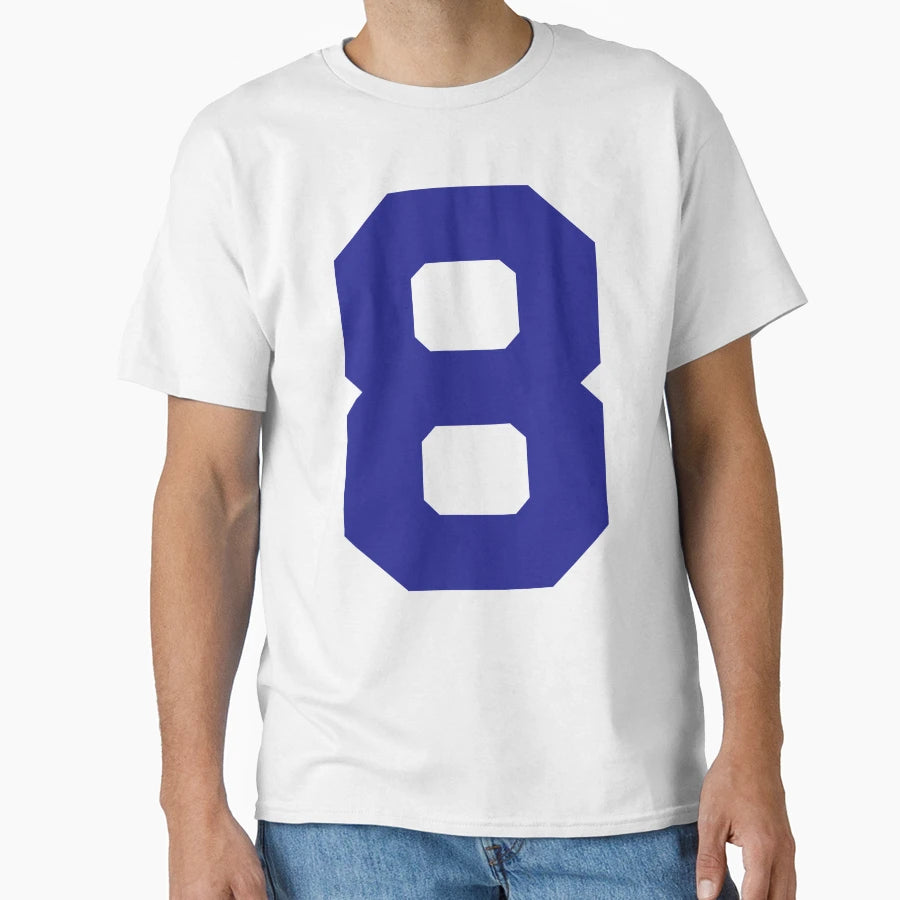 Number 8 Blue Eight Sports Number Eight T-Shirt - Trendy Graphic for Adults - T-Shirt, Sweatshirt, Hoodie
