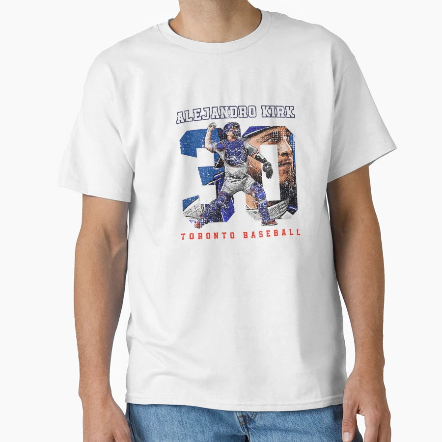 Number And Portrait Alejandro Kirk T-Shirt - Custom Art Print for Adults - T-Shirt, Sweatshirt, Hoodie