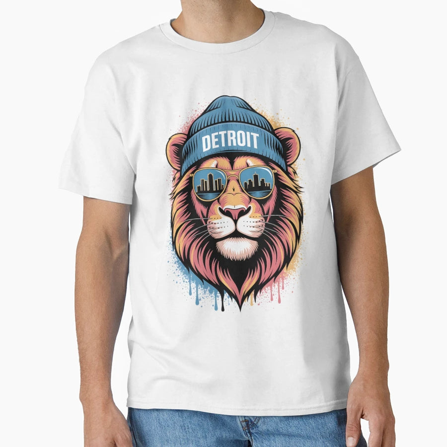 Detroit Lion T-Shirt - Trendy Graphic Unisex - T-Shirt, Sweatshirt, Hoodie