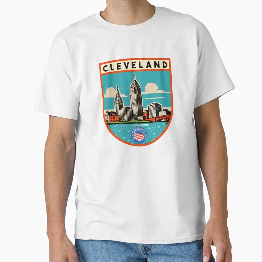 Cleveland Travel Decal T-Shirt - Trendy Graphic Men Women - T-Shirt, Sweatshirt, Hoodie