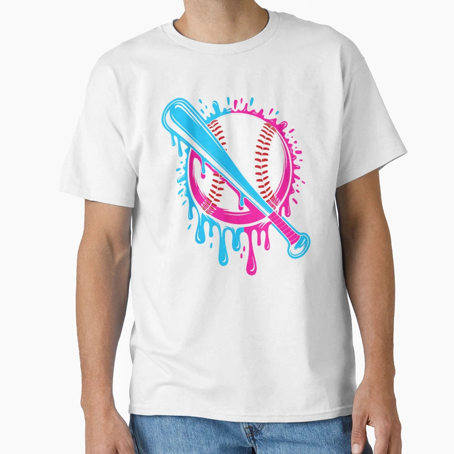 Baseball Drip Ice Cream Drip Baseball T-Shirt - Novelty Apparel Men Women - T-Shirt, Sweatshirt, Hoodie