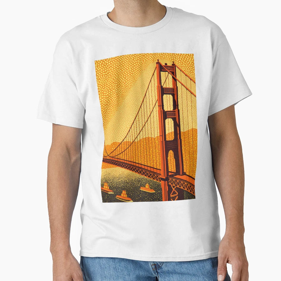 Golden Gate T-Shirt - Unique Graphic Men Women - T-Shirt, Sweatshirt, Hoodie
