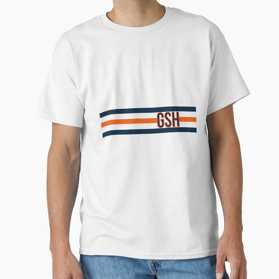 Chicago Bears Inspired Gsh Stripes T-Shirt - Unique Graphic Men Women - T-Shirt, Sweatshirt, Hoodie