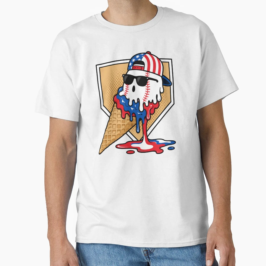 Fourth July Baseball T-Shirt - Aesthetic Graphic Unisex - T-Shirt, Sweatshirt, Hoodie