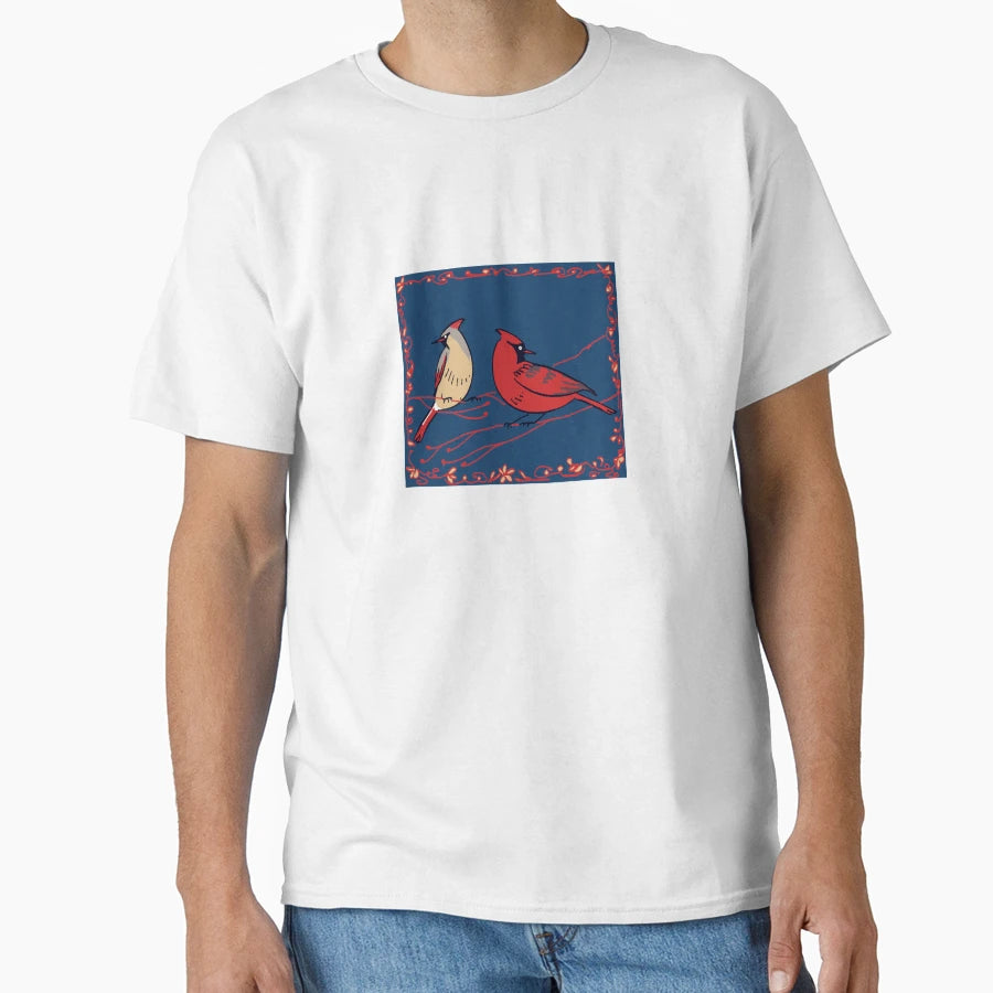 Female And Male Northern Cardinals T-Shirt - Fun Novelty Design for Adults - T-Shirt, Sweatshirt, Hoodie