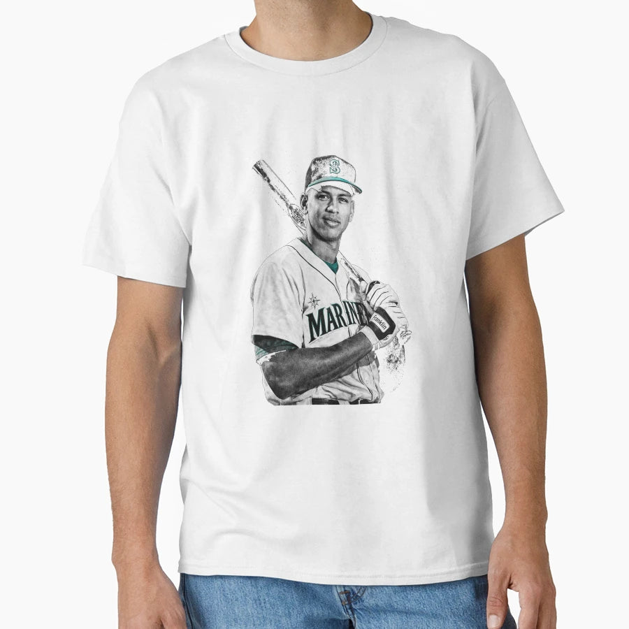 Alex Rodriguez Rookie Young Baseball T-Shirt - Custom Art Print Unisex - T-Shirt, Sweatshirt, Hoodie
