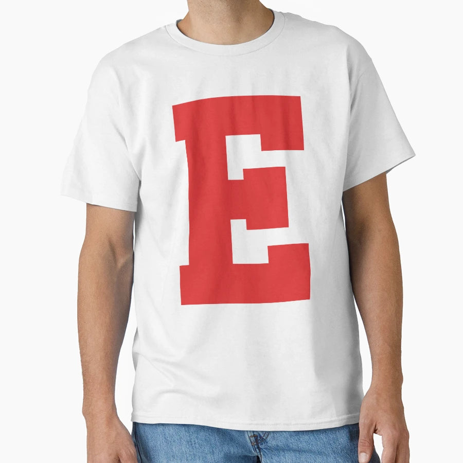 Alphabet Red E Sports Letter E T-Shirt - Novelty Apparel Men Women - T-Shirt, Sweatshirt, Hoodie