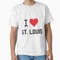 I Love St Louis T-Shirt - Aesthetic Graphic Unisex - T-Shirt, Sweatshirt, Hoodie