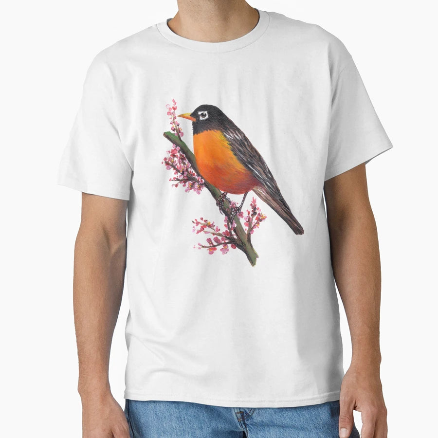 American Robin Bird T-Shirt - Trendy Graphic Unisex - T-Shirt, Sweatshirt, Hoodie