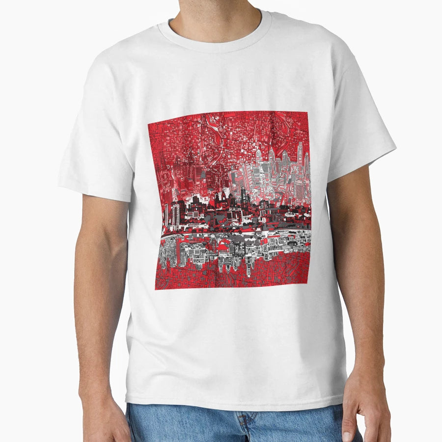 Philadelphia Skyline 3 T-Shirt - Minimalist Print for Adults - T-Shirt, Sweatshirt, Hoodie