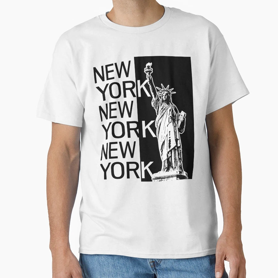 New York City Statue Liberty T-Shirt - Custom Art Print Unisex - T-Shirt, Sweatshirt, Hoodie