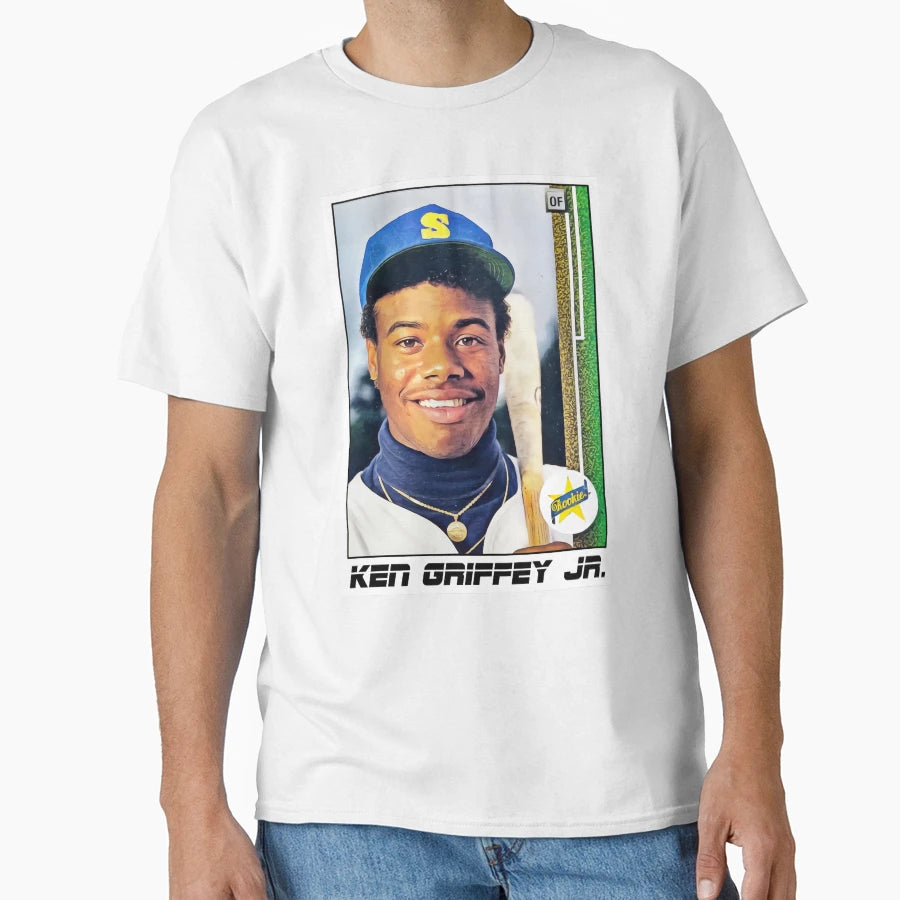 Ken Griffey Jr Baseball Card T-Shirt - Trendy Graphic for Adults - T-Shirt, Sweatshirt, Hoodie