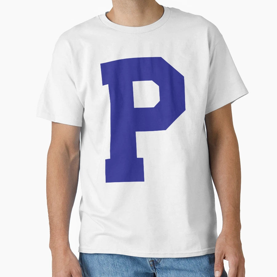 Alphabet Blue P Sports Letter P T-Shirt - Fun Novelty Design Unisex - T-Shirt, Sweatshirt, Hoodie