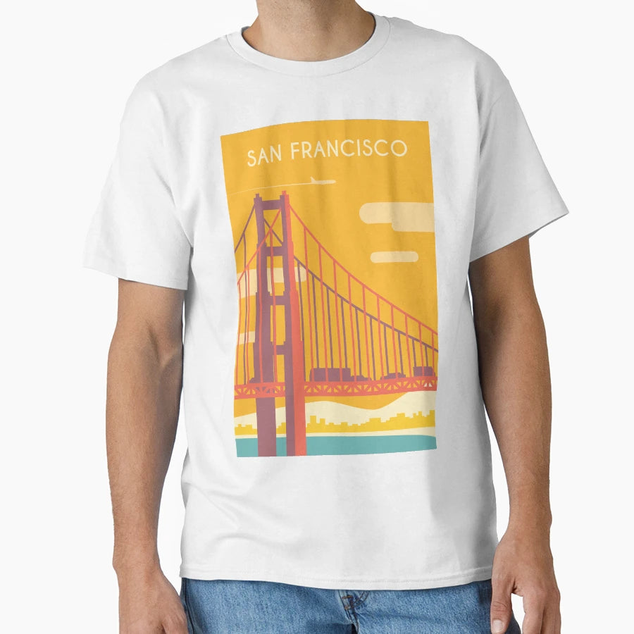 Golden Gate Bridge T-Shirt - Graphic Print Unisex - T-Shirt, Sweatshirt, Hoodie