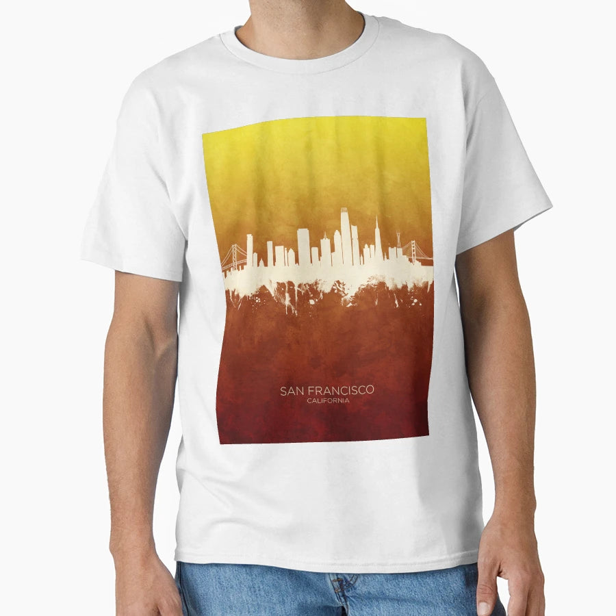 San Francisco California Skyline T-Shirt - Novelty Apparel Men Women - T-Shirt, Sweatshirt, Hoodie