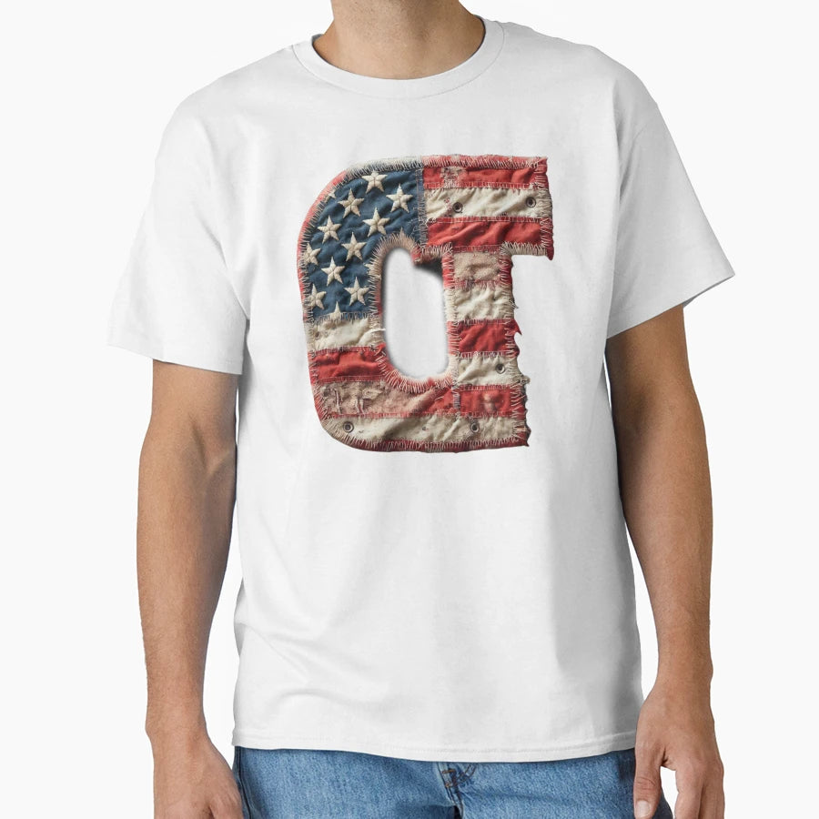 Worn American Pride Letters Ct T-Shirt - Unique Graphic for Adults - T-Shirt, Sweatshirt, Hoodie