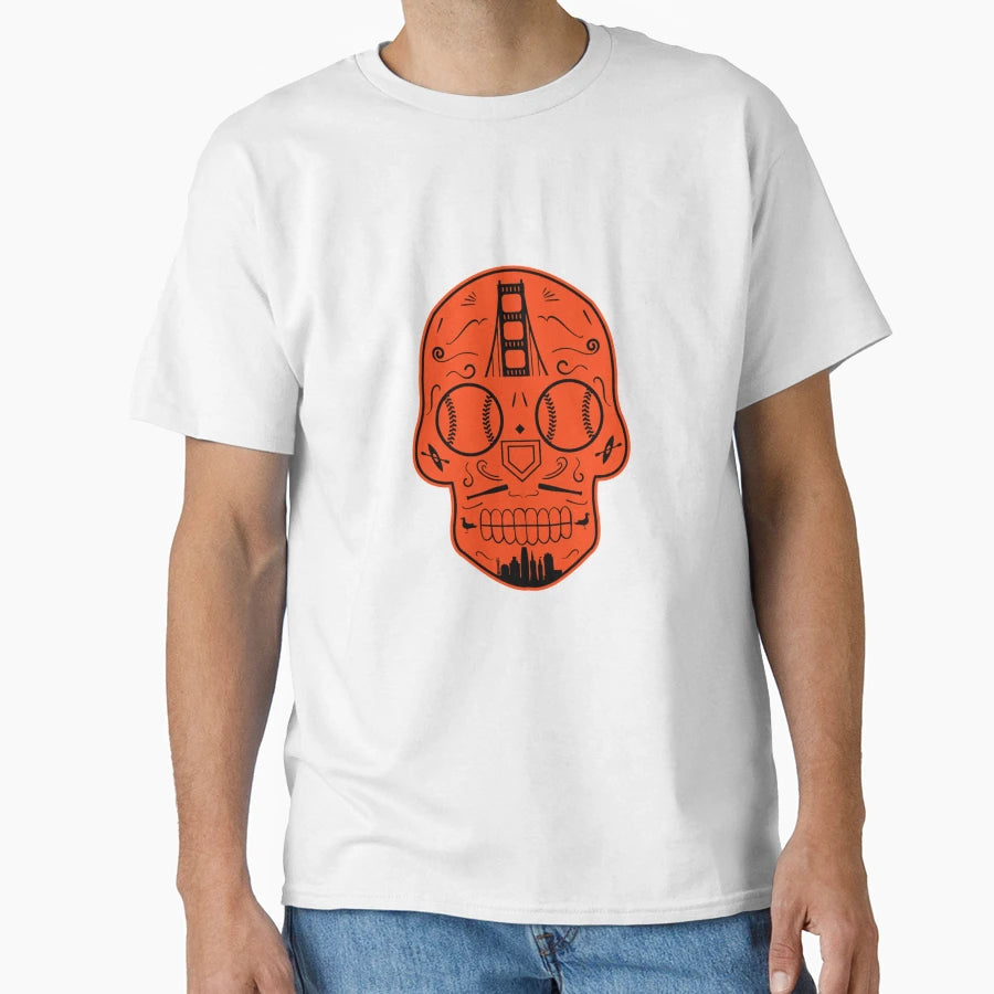 San Francisco Baseball Sugar Skull T-Shirt - Unique Graphic for Adults - T-Shirt, Sweatshirt, Hoodie