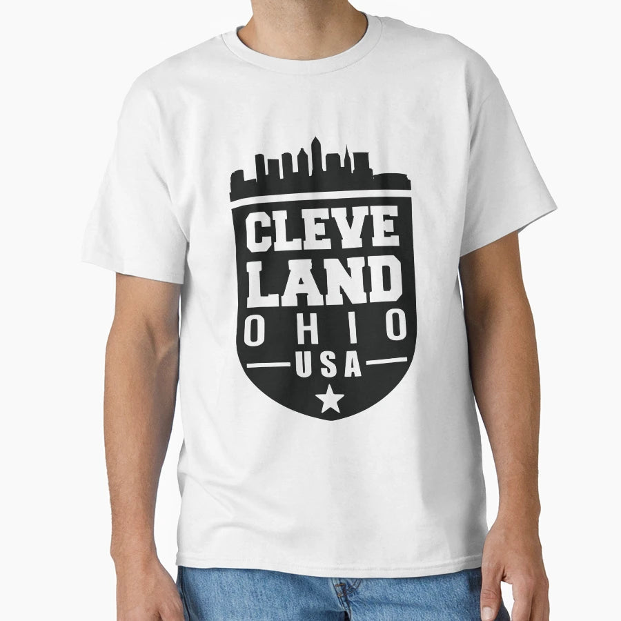 Cleveland Ohio Usa City Skyline T-Shirt - Trendy Graphic Men Women - T-Shirt, Sweatshirt, Hoodie