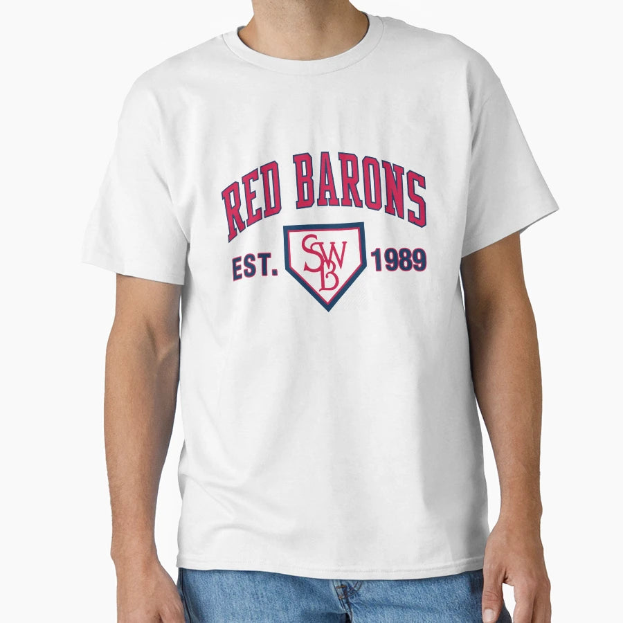 Scranton Wilkes Barre Red Barons T-Shirt - Custom Art Print Unisex - T-Shirt, Sweatshirt, Hoodie