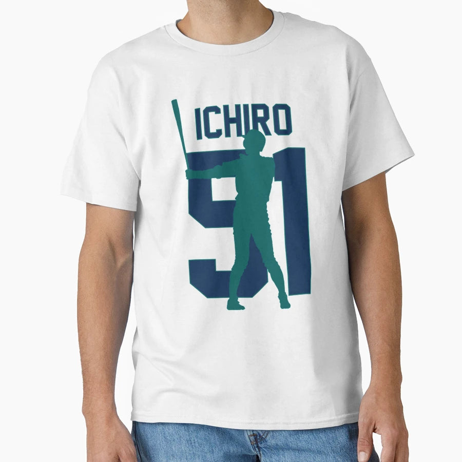 Ichiro Suzuki Jersey Number T-Shirt - Custom Art Print for Adults - T-Shirt, Sweatshirt, Hoodie