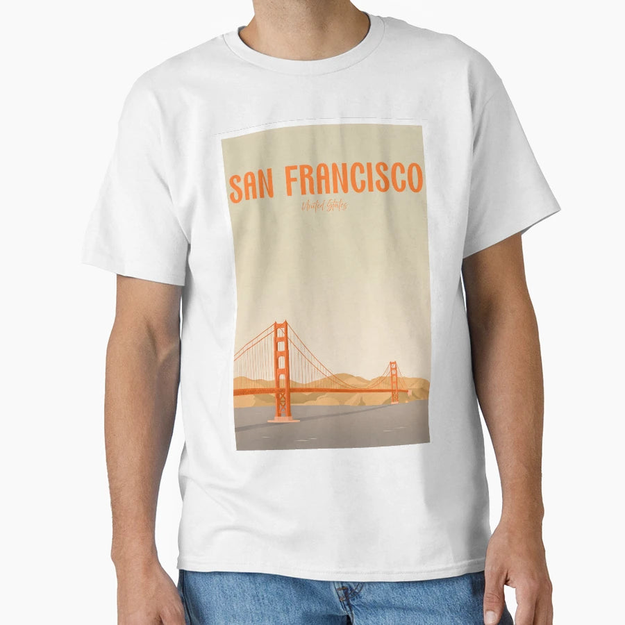 San Francisco California Golden Gate T-Shirt - Graphic Print Men Women - T-Shirt, Sweatshirt, Hoodie