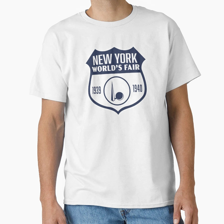 1939 40 New York Worlds Fair Shield T-Shirt - Minimalist Print Men Women - T-Shirt, Sweatshirt, Hoodie