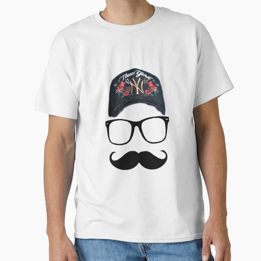 New Mustach T-Shirt - Minimalist Print for Adults - T-Shirt, Sweatshirt, Hoodie