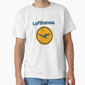 Pixelated Lufthansa Airlines Airline T-Shirt - Trendy Graphic for Adults - T-Shirt, Sweatshirt, Hoodie