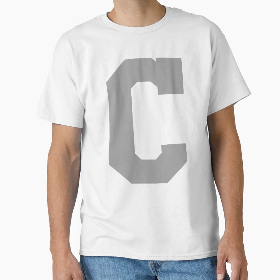 Alphabet Silver C Sports Letter C T-Shirt - Novelty Apparel Unisex - T-Shirt, Sweatshirt, Hoodie